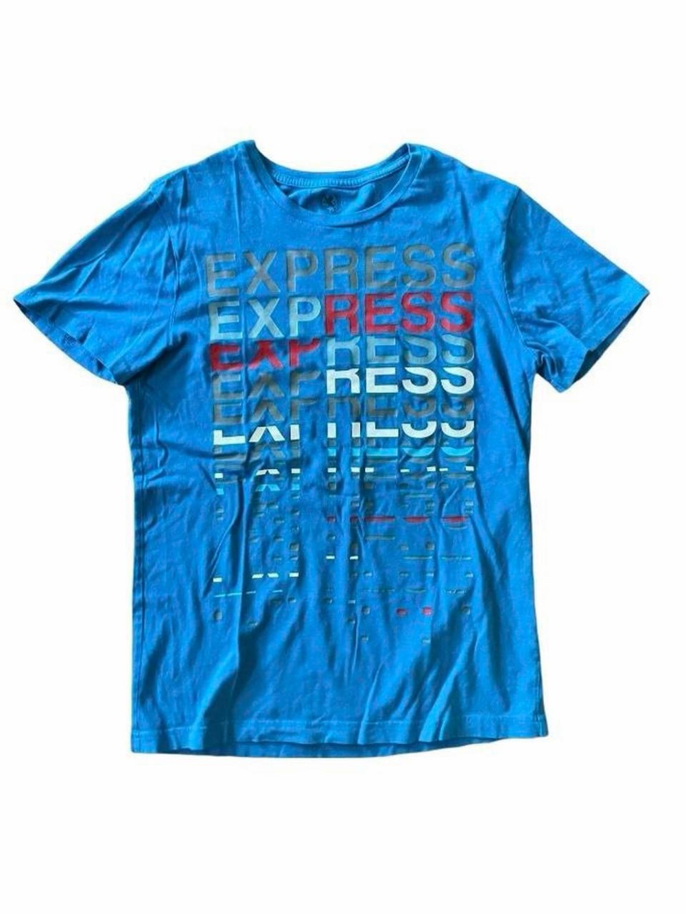 Express Blue Graphic Tee M